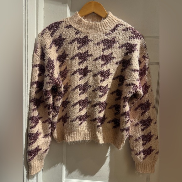 FOREVER 21 GLITTER HERRINGBONE SWEATER - Picture 1 of 7